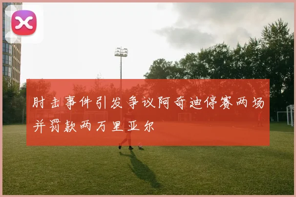 肘击事件引发争议阿奇迪停赛两场并罚款两万里亚尔